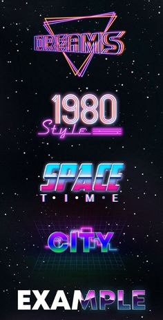 80s Font, Logo Typo, Graphic Design Text, Synthwave Art, Retro Graphic Design, 80s Design, Desain Editorial, 타이포그래피 포스터 디자인