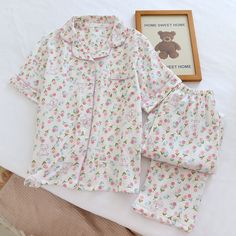 Escape into the tranquility of our Floral Garden Short Sleeves and Pants Cotton Pajama Set, designed to envelop you in comfort and charm. With delicate floral prints adorning the short-sleeved top and matching pants crafted from soft, breathable cotton, this ensemble promises relaxation and style for restful nights or leisurely lounging at home. Whether you're unwinding with a book before bedtime or savoring a lazy morning, our Floral Garden Pajama Set transports you to the serene beauty of a bl Pajama Set White, Maximalist Boho, Kids Bedroom Boys, Stylish Bedding, Reversible Bedding, Cotton Pajama Set, Lazy Morning, Pajama Outfits, Stylish Beds