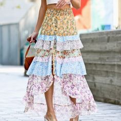 Multi Layered Ruffle Details Can Can Skirt -Multi Layered -Ruffle Detailed -Multi Colors Of Chiffon Can Can Skirt, Cancan Skirt, Can Can, Multi Layering, Pink White, Pink Ladies, Womens Skirt, Multi Color, Chiffon