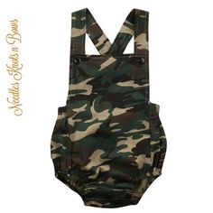 Camo Romper, Baby Boys / Baby Girls Camouflage Romper, Boys Camo Birth – Needles Knots n Bows Camouflage Jumpsuit, Camo Baby, Camo Outfits, Jumpsuit For Kids, Camo Baby Stuff, Boy Stuff, Camo Girl, Toddler Girl Style, Cotton Romper