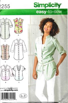 an image of a woman's shirt and pants sewing pattern