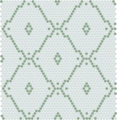 an image of a green and white pattern with dots on the side, as well as circles