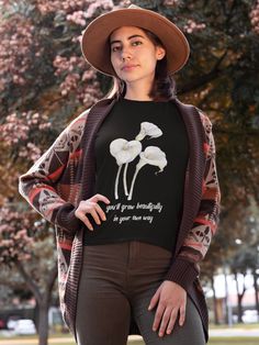 You'll grow beautifully in your own way Christine Mcconnell, Baseball Mom Shirts, No Rain, Pizza Slice, Retro Mode, Hello Autumn, Fall Shirts, Halloween Shirt, Christmas Lights