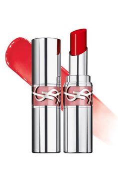 What it is: A buildable lipstick-to-oil hybrid made with six nourishing oils for a smooth glide, a creamy shine and up to 24-hour hydration. What it does: This iconic lip color offers the color of a lipstick with the slip of an oil. Made with a 60% oil base and fig pulp, the formula melts on lips for instant hydration and softer, moisturized lips over time. Choose from neutral everyday nudes to pops of mauve and pink. How to use: Define your lip contours with Touche Éclat (sold separately) befor Lip Oil Stick, Moisturized Lips, Ysl Lipstick, Ysl Makeup, Touche Eclat, Lip Contouring, Lip Shine, Ysl Beauty, Make Up Inspo