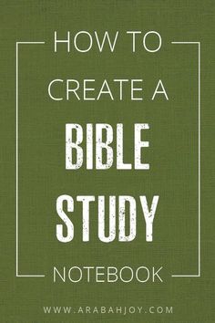 how to create a bible study notebook with the title, how to create a bible study notebook