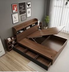 an office desk with drawers underneath it