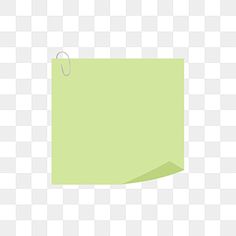 a green piece of paper hanging from a string on a white background, with clipping lines