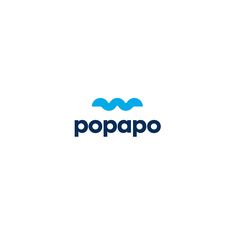 the word popapo is written in blue on a white background, and it looks like