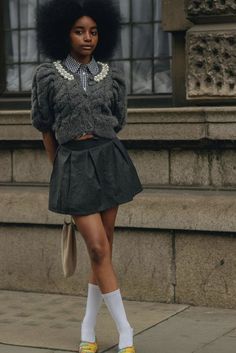 Flowerovlove Outfits, Fashion Week Ss23, Preppy Aesthetic Outfits, 2023 Video, Preppy Aesthetic, Fashion 2024, College Fashion, New Wardrobe, Black Skirt