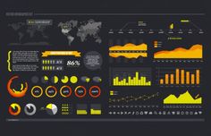 an info board with graphs and diagrams on the dark background stock photo - budget cutoff