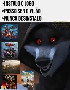 an image of a movie poster with the words instal o jogo posso sero via nunca desinstallo