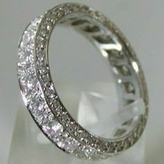 an image of a diamond ring on display