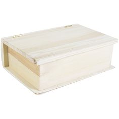 an empty wooden box on a white background