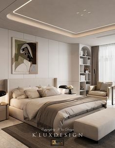 Simple False Ceiling Design, Wallpaper Luxury, Luxury Home Accessories, Bedroom Interior Design Luxury