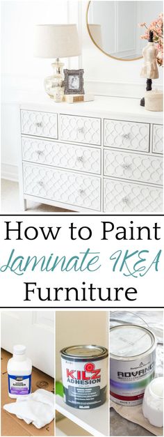 how to paint laminate ikea furniture