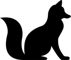 a black and white silhouette of a cat