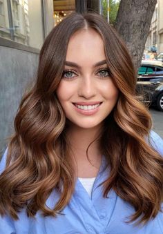 Light Chestnut Brown Hair Balayage, Chestnut Hair Balayage, Warm Summer Brunette Hair, Auburn Brunette Hair Balayage, Warm Brunette Hair Color With Highlights, Warm Brunette Hair, Carmel Brown Hair, Chestnut Balayage, Warm Brunette Hair Color