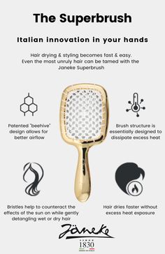 Hair Brush Packaging, Hair And Skin Vitamins, Honeycomb Structure, Italian Hair, Unruly Hair, Mango Recipes, Heat Damage, Scalp Massage, Roots Hair