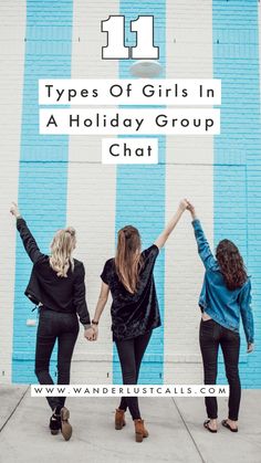 three women standing in front of a blue wall with their hands up and the words crosscopo written on it