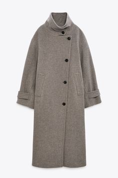 WOOL BLEND OVERSIZED COAT - Light mink | ZARA United States Zara Coat, Loose Fit Jeans, Belted Trench Coat, Fashion Victim, Oversized Coat, Comfy Outfits, Long Coat