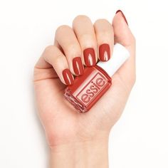 rocky rose - burnt orange nail polish - essie Orange Rust Nails, Burnt Orange Nail Polish, Rust Nails, Brown Nail, Orange Nail Polish, Orange Nail, Vegan Nail Polish, Essie Nail Polish, Fall Nail Colors