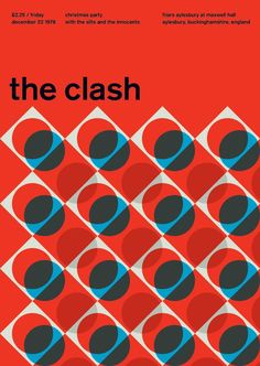 the clash poster with circles and squares