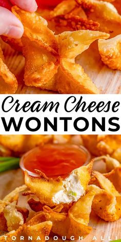 this is an image of cream cheese wontons