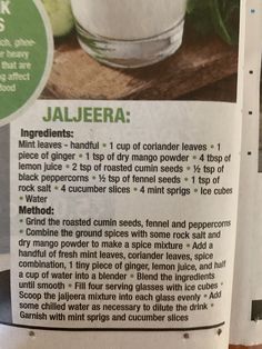 a recipe for jaljera is shown in an article about its benefits and uses