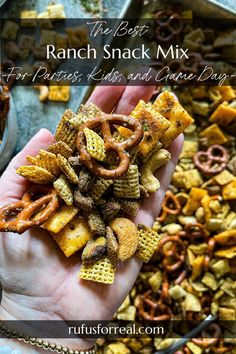 the best ranch snack mix for parties, labs and game days