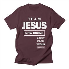 Nature, Jesus Merch, Christian Tee Shirts, Brave Quotes, Christian Shirts Designs, Now Hiring, Tshirt Printing, Church Shirt, Etsy Promotion