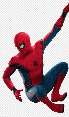 spider - man flying through the air with his arms outstretched in front of him,