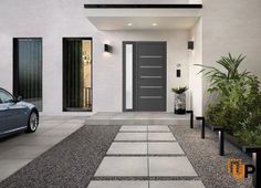 Front Exterior Prehung Metal-Plastic Door | Manux 8415 | Buy Doors Online Latest Main Door Design Entrance, Modern House Front Door, Dark Grey Front Door, Metal Entrance Doors, House Entrance Doors, Grey Front Door, Steel Security Doors, Modern Front Door, Front Door Entrance