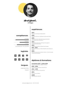 a professional resume template with an image on the top and bottom corner, in yellow