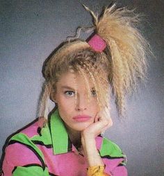 80s Hair And Makeup, 80’s Hair, 80s Hairstyles, 1980s Hair, Hair Pony, Look 80s, 80s Party Outfits, 80s Makeup, 80s Costume