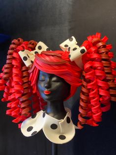 Headpiece made of foam. This design is just great to complete your costume!! Foam is very comfortable to wear and is waterproof as well as colorfast. Please add head size to your order. Silly Hair Styles, Crazy Hairstyles, Foam Wig, Colorful Wigs, Foam Wigs, Drag Wigs, High Fashion Hair, Piskel Art, Red Shades