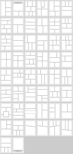 the layout sheet for an architectural project with several different sections and lines, all in white