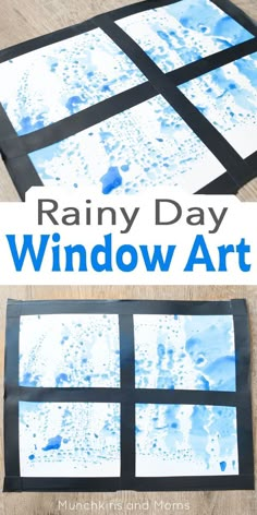 an easy and fun rainy day window art project for kids