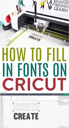 an image of how to fill in font on cricut with the text overlay