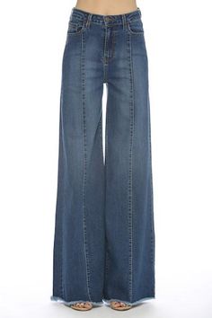 Favorite Jeans! Front Seam Detail, High Waist, Flare Leg Cute Wide Leg Jeans, Mid Rise Wide Leg Jeans, French Barbie, Mori Gyaru, Wide Leg High Waist Jeans, Vintage Wide Leg Jeans, Wide Leg Flare Jeans, Flare Jeans Style, Jeans Western