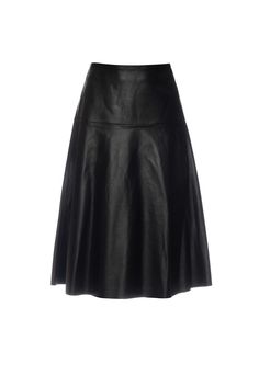 Introducing the Leather Fit and Flare Skirt: a sophisticated knee-length skirt crafted from premium genuine leather, providing warmth on cool winter days. Its elegant silhouette and versatile color options make it a wardrobe staple. Pair it with a coordinating blouse or layered winter pieces to effortlessly elevate your style. Product DetailsModel 5'9" wearing a size SMaterial: 100% LeatherCare: Dry Clean OnlyMade in USA Sleek Knee-length Leather Skirt, Luxury Black Office Skirt, Fitted Flared Leather Skirt, Leather Knee-length Pencil Skirt For Work, Formal Leather Flared Skirt, Formal Flared Leather Skirt, Luxury Black Leather Skirt, Classic Knee-length Leather Skirt, Knee-length Leather Pencil Skirt