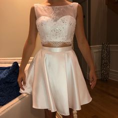 Never Worn By Us, Approx Size 00, 2 Piece Homecoming Dress, Can Provide Measurements If You Need Them! Reposhing This Item I Purchased From @Emilyswid. Loved It, But Ready To Rotate For Something New. Questions? Leave A Comment Below! Homecoming Dresses, 2 Piece Homecoming Dress, White Two Piece, Two Piece Homecoming Dress, Homecoming Dress, Size 00, Leave A Comment, Two Pieces, Something New