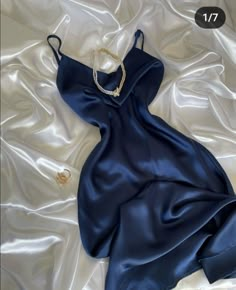 Sleeveless Satin Mini Dress For Night, Elegant Satin Cami Dress, Elegant Sleeveless Midi Dress For Night, Elegant Cami Mini Dress For Party, Satin Cami Dress For Night Out, Fitted Sleeveless Midi Dress For Night, Fitted Sleeveless Blue Slip Dress, Elegant Camisole Party Dress, Chic Sleeveless Satin Suspender Dress