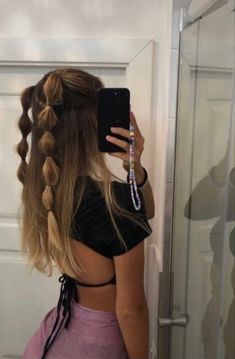 Rave Hair, Hairstyles Hoco, Hoco Hairstyles, Festival Hair, Hair Updo, Hoco Hair