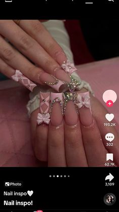 Birthdays Nails, Birthday Nail Designs Bling, Nail Designs Bling, Latina Nails, Birthday Nail Designs, Birthday Nail, Nails Bling, Junk Nails, Hard Nails