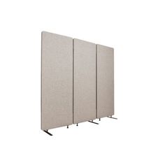 three panel partitions with wheels on each side