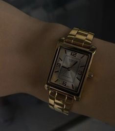 analog, waterproof, model no. LTP-V007G-9B Elena Gilbert Jewelry, Casio Square Watch, Fancy Watches, Vintage Watches Women, Monochrome Fashion, Pocket Watch Chain, Gold Jewelry Simple, Classy Jewelry, Jewelry Lookbook