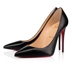 A Maison Christian Louboutin Icon, The Kate Is The Essential Stiletto With A Timeless Slim Heel. This Pump Features An Alluring Pronounced Arch And A Revealing Low-Cut Vamp With A Pointed Toe. This Season, The Kate Showcases A Buttery Soft Nappa Shiny Leather In Sophisticated Black And A Soaring 100-Mm Heel. An Exquisite Modern Style Complete With A Signature Daring Red Sole. ***Please Note I Have Never Worn These But I Have Already Placed A Clear Adhesive Protector To The Soles Of The Shoes (As Elegant Calf Leather Heels With Red Heels, Elegant Heels With Red Sole In Calf Leather, Elegant Calf Leather Heels With Red Sole, Elegant Heels With Red Sole For Galas, Elegant Red Sole Heels For Galas, Louboutin Kate 100, Christian Louboutin Kate 100, Louboutin Kate, Christian Louboutin Kate