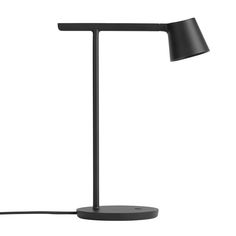 a black lamp on a white background