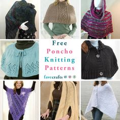 knitted poncho knitting patterns for sweaters and shawls