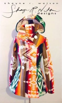 Pendleton Clothing, Mode Country, Wool Blanket Coat, Pendleton Jacket, Native Style, Winter Mode, Native American Fashion